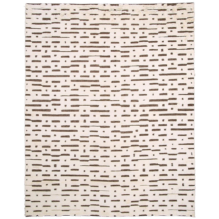 Abstract Ikat Rug - Ivory &amp; Brown