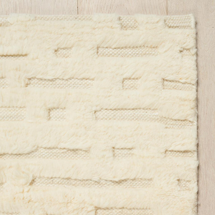 Abstract Ikat Rug - Ivory