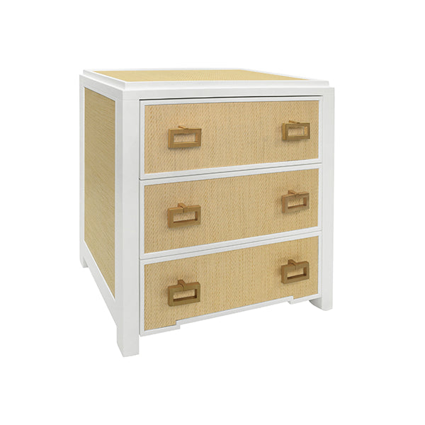 Radley Side Table - Natural Grasscloth