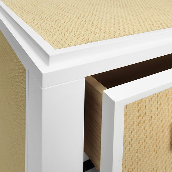 Radley Side Table - Natural Grasscloth