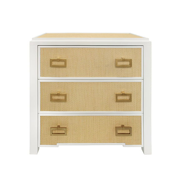 Radley Side Table - Natural Grasscloth