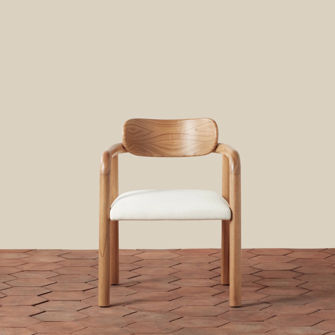 Cedar and Linen Dining Chair
