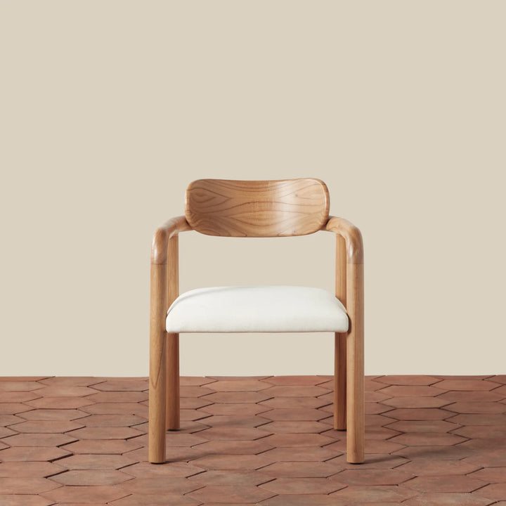 Cedar and Linen Dining Chair