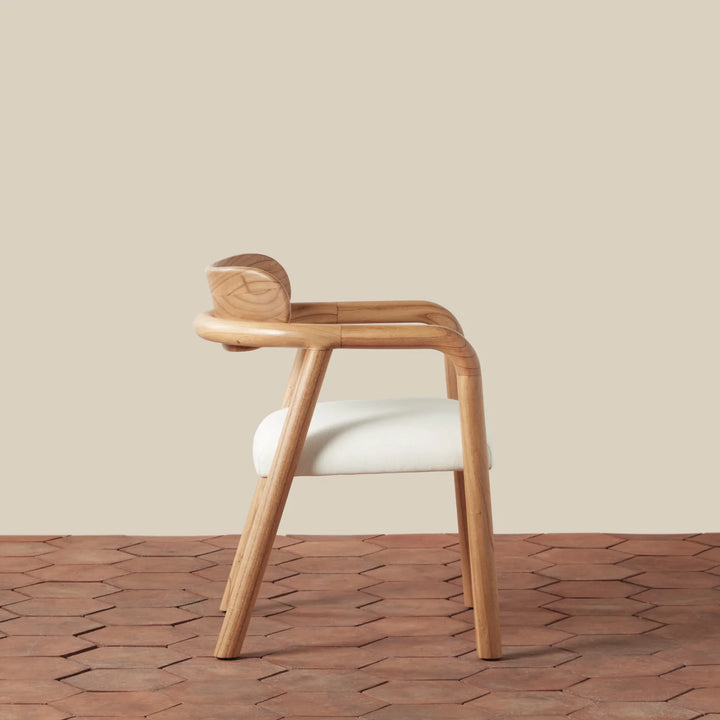 Cedar and Linen Dining Chair