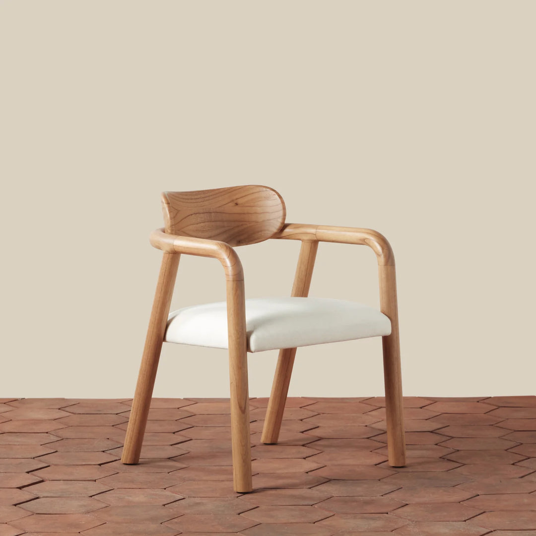 Cedar and Linen Dining Chair