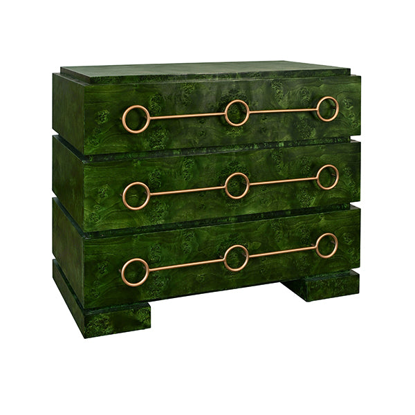 Roderick Chest Emerald Burl Wood