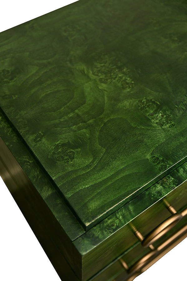 Roderick Chest Emerald Burl Wood