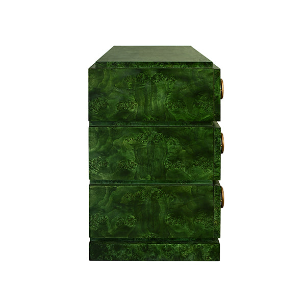 Roderick Chest Emerald Burl Wood