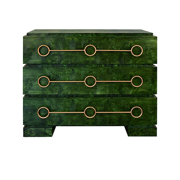 Roderick Chest Emerald Burl Wood