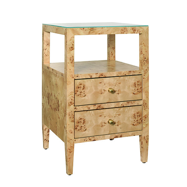 Roscoe Side Table - Burl Wood