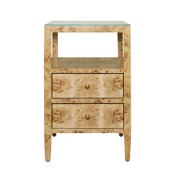 Roscoe Side Table - Burl Wood