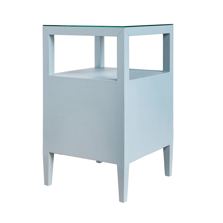 Roscoe Side Table - Light Blue Linen