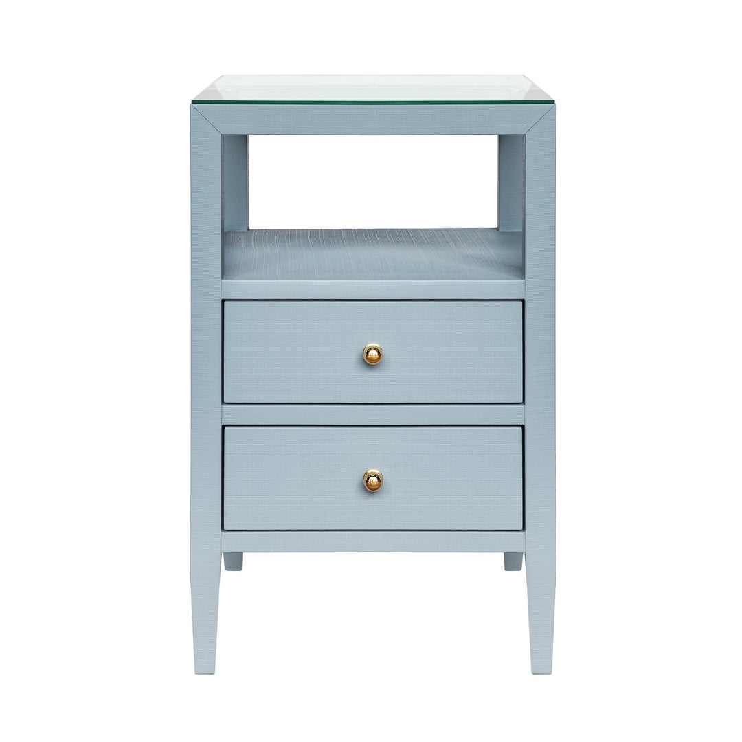 Roscoe Side Table - Light Blue Linen