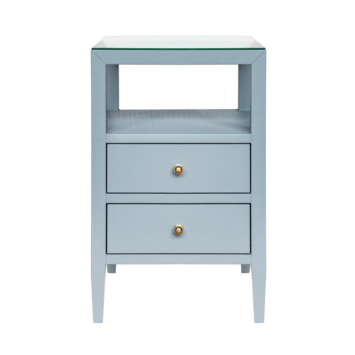 Roscoe Side Table - Light Blue Linen