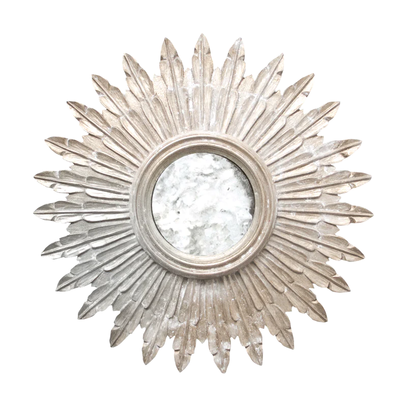 Santo Mirror - Silver Leaf