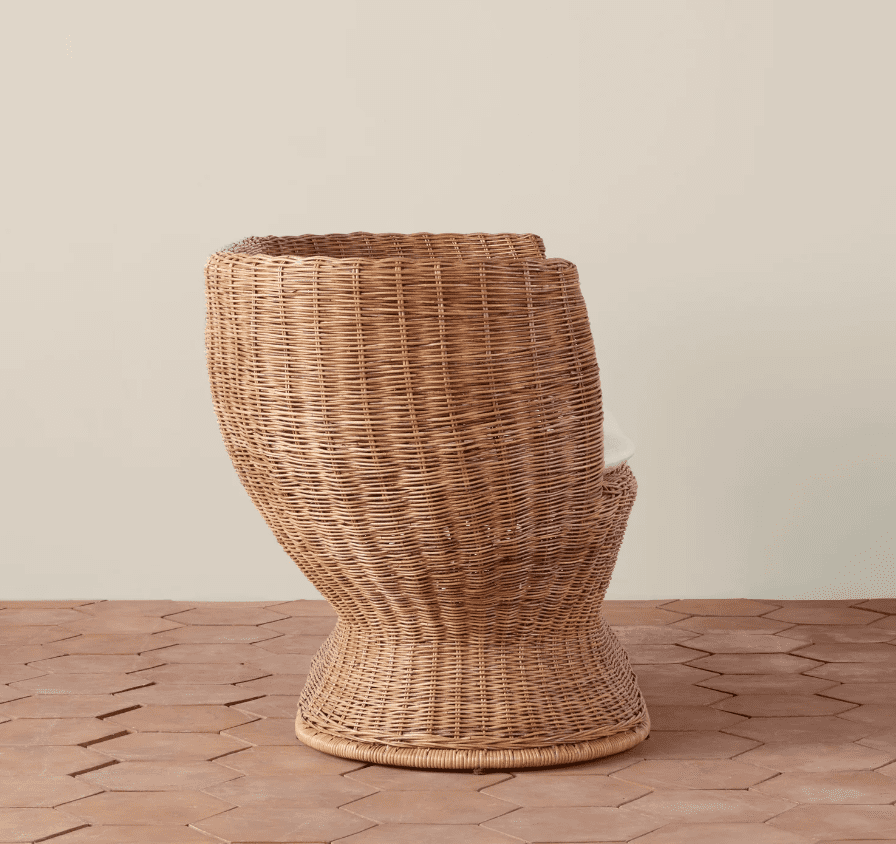 Woven Rattan Settee