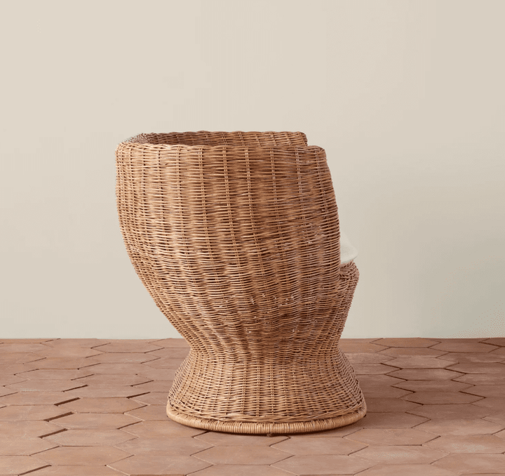 Woven Rattan Settee