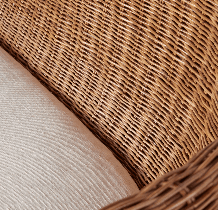 Woven Rattan Settee