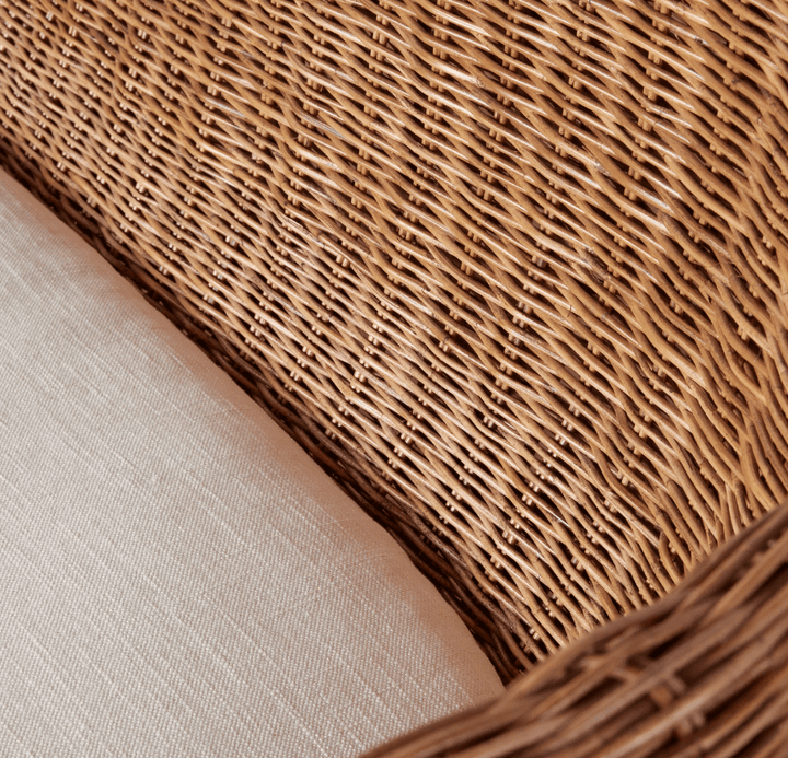 Woven Rattan Settee