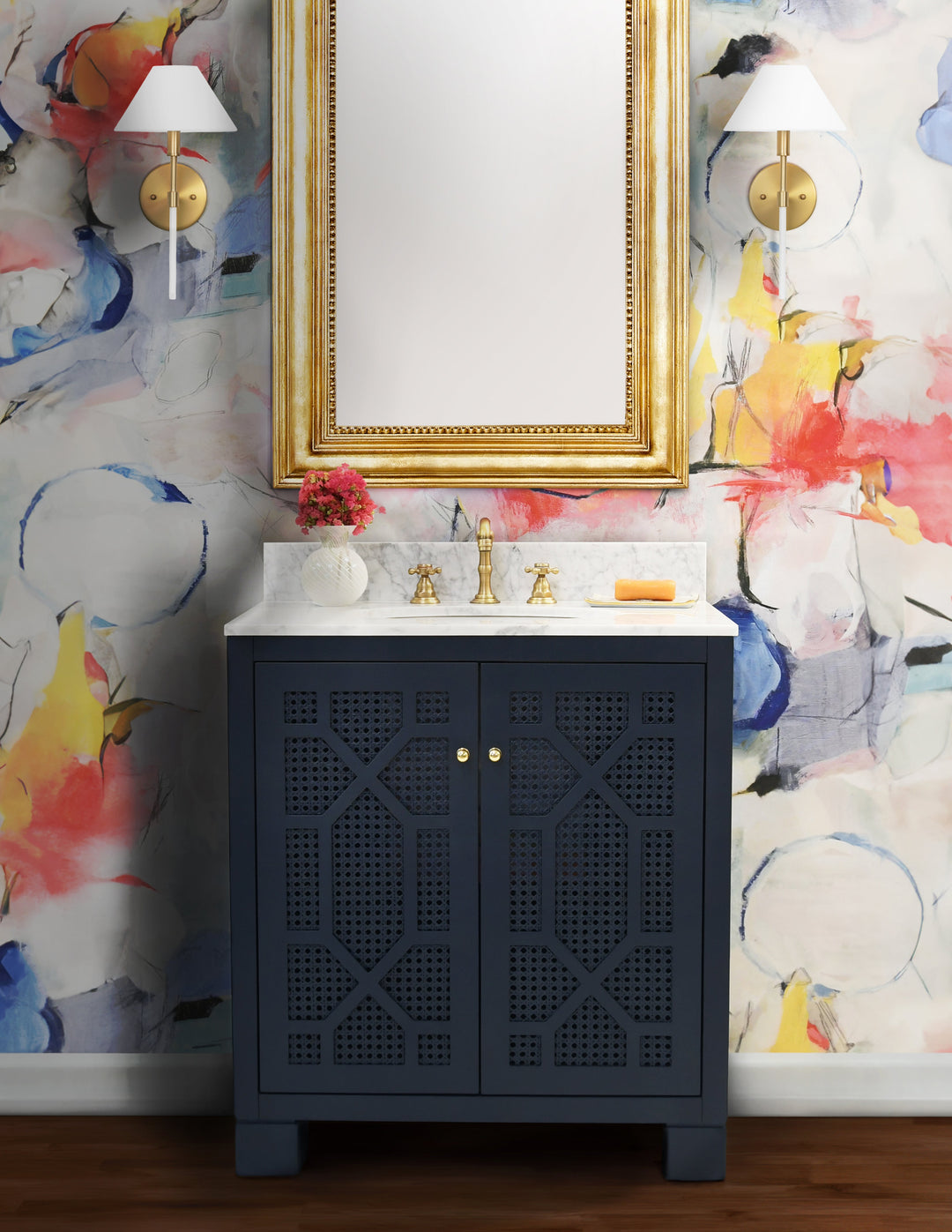 Waverly Small Mirror - Gold Leaf