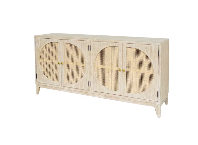 Olivia 4 Door Cabinet Natural