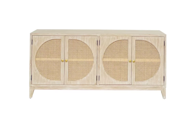 Olivia 4 Door Cabinet Natural