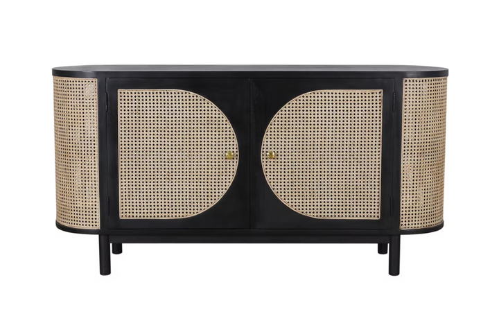 Joelle Cabinet Black/Natural