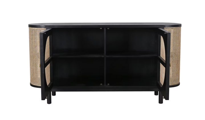 Joelle Cabinet Black/Natural