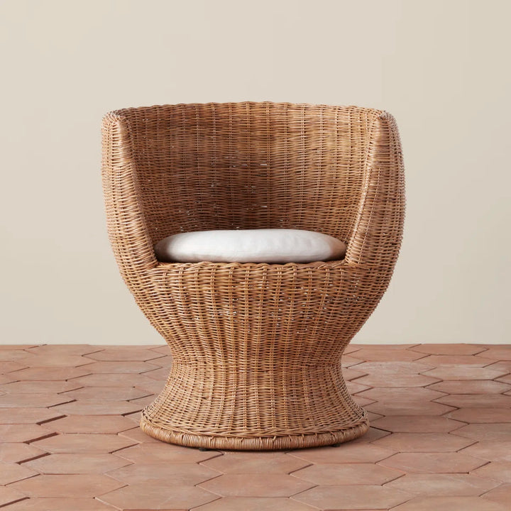 Woven Rattan Lounge Chair