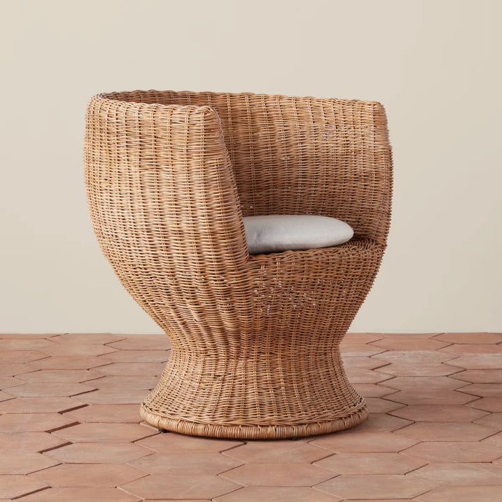 Woven Rattan Lounge Chair