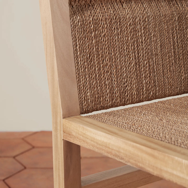 Beachwood and Seagrass  Dining Chair