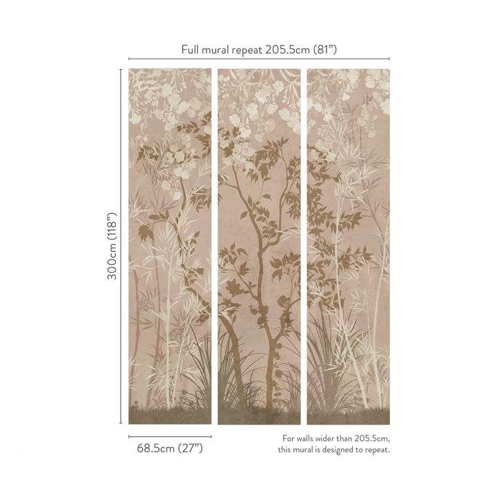 Sayuri Wallcovering Mural Wild Rose W446/02