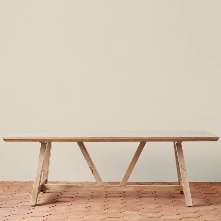 Mango Wood Trestle Coffee Table - Natural