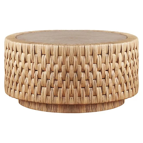 Teak and Seagrass Coffee Table