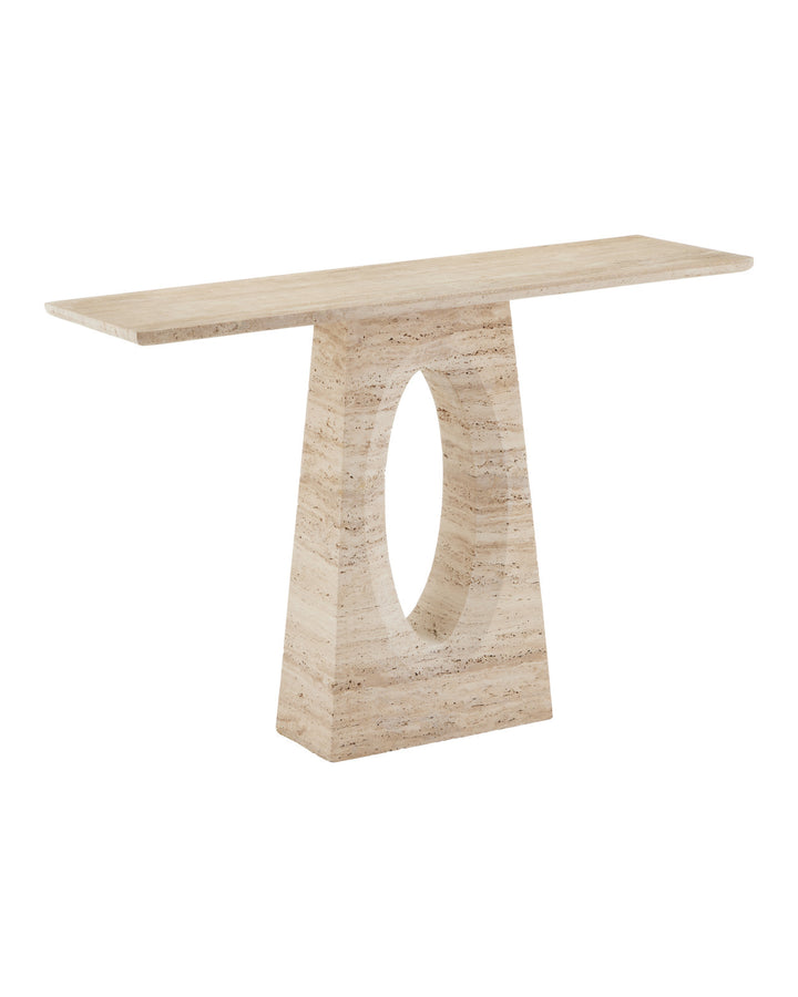 Demi Travertine Console Table Natural