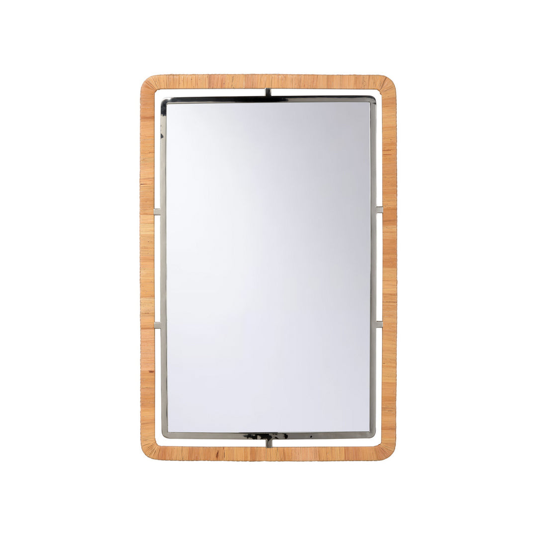 Raffia Wrapped Mirror