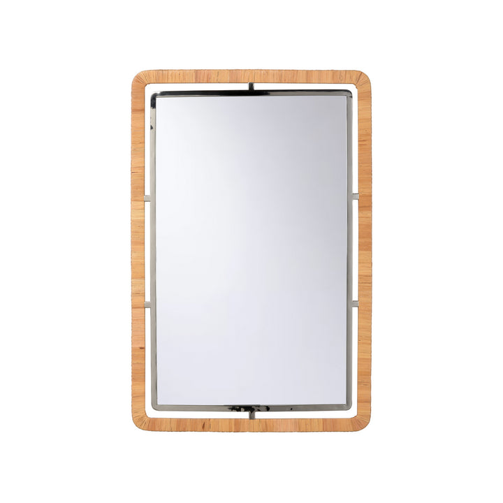 Raffia Wrapped Mirror