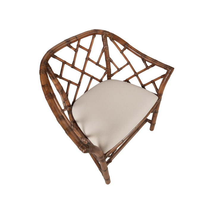 Chippendale Bamboo Arm Chair - Brown