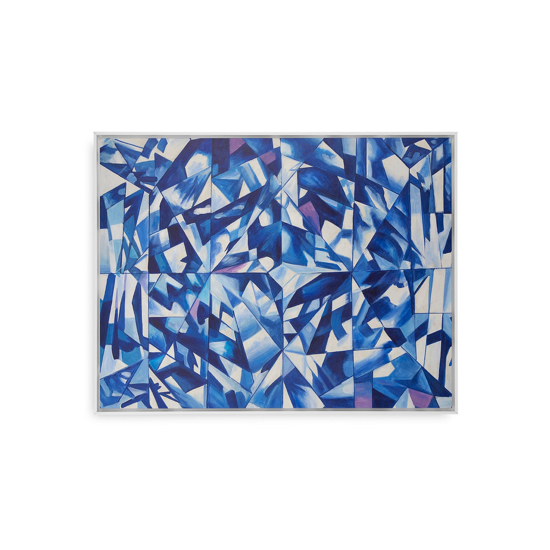 Asha Framed Canvas Blue
