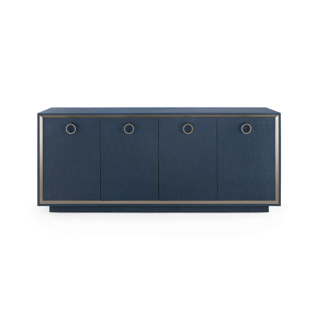 Ansel 4-Door Cabinet - Blue Steel