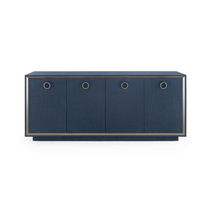 Ansel 4-Door Cabinet - Blue Steel