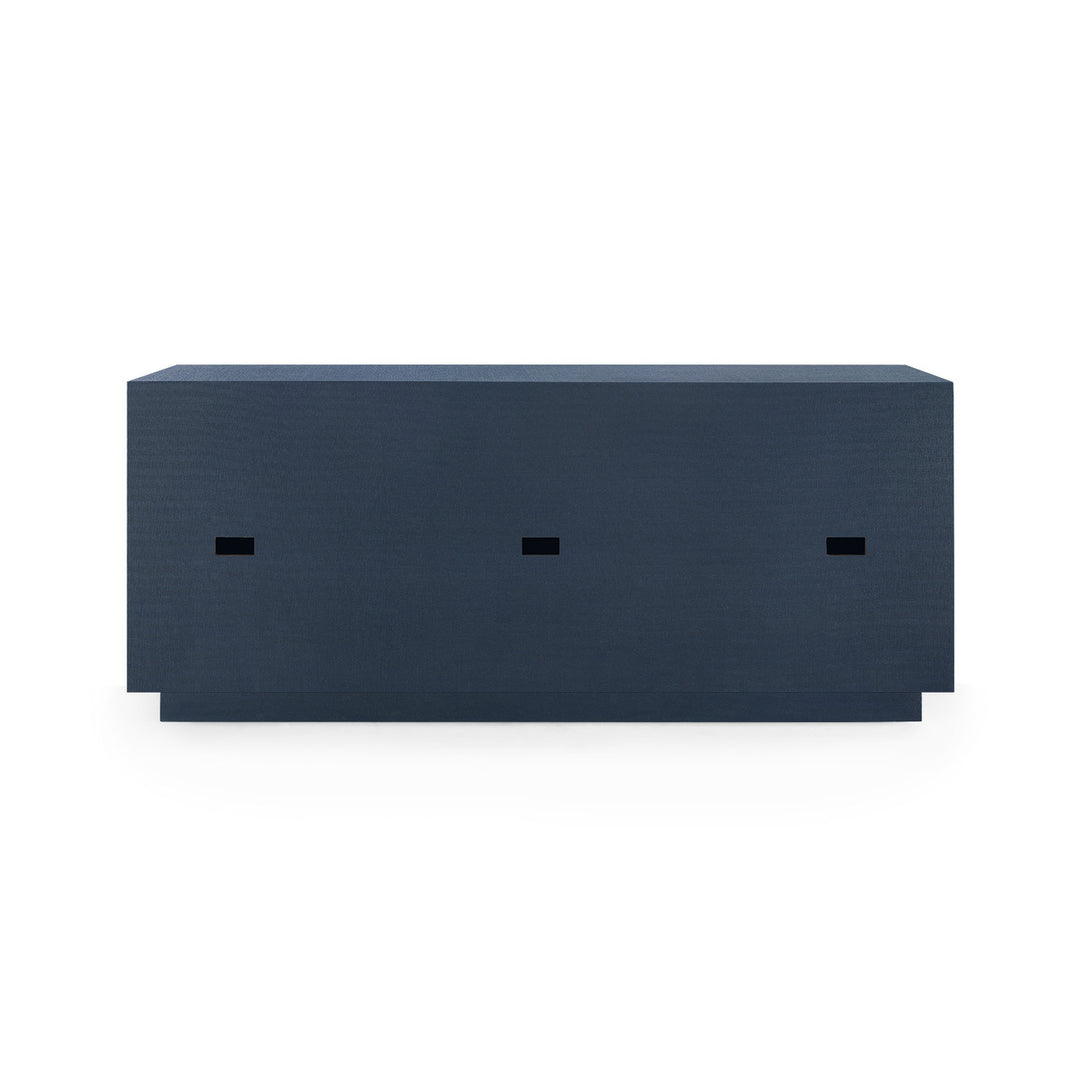 Ansel 4-Door Cabinet - Blue Steel