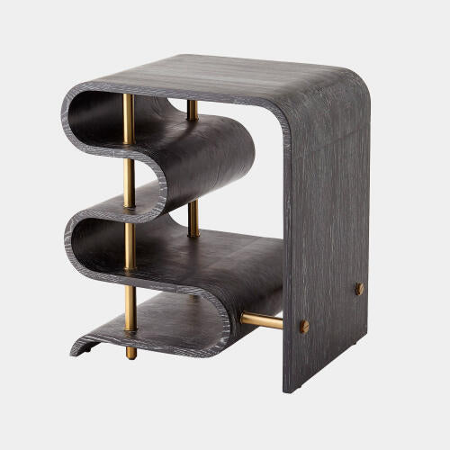 Traverse Side Table Ebony Cerused