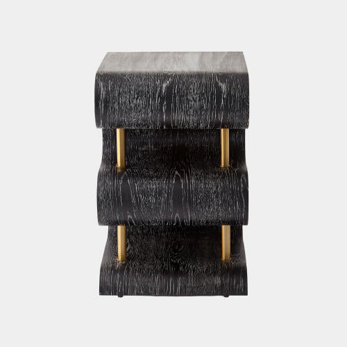 Traverse Side Table Ebony Cerused