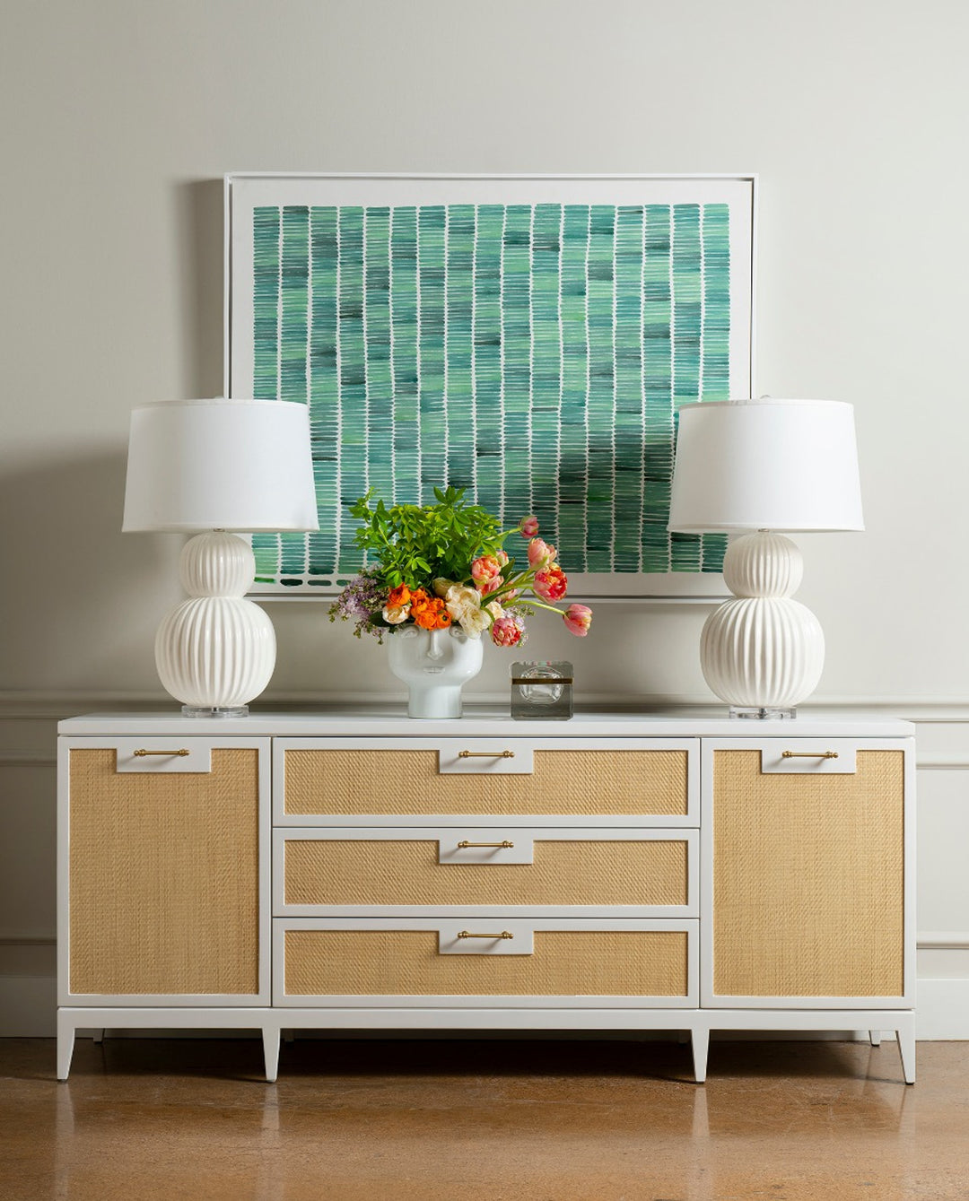 Astor 3-Drawer &amp; 2-Door Cabinet - Vanilla