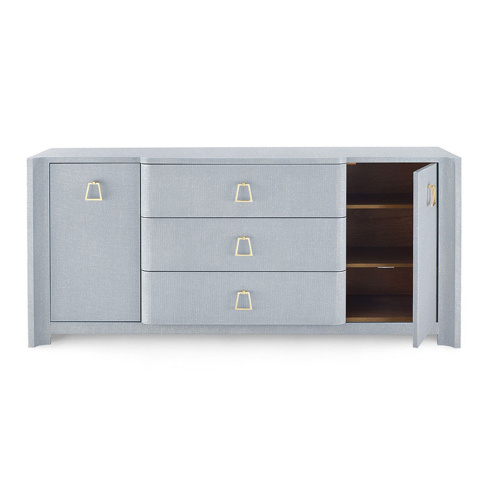 Audrey 3-Drawer &amp; 2-Door Washed Winter Gray