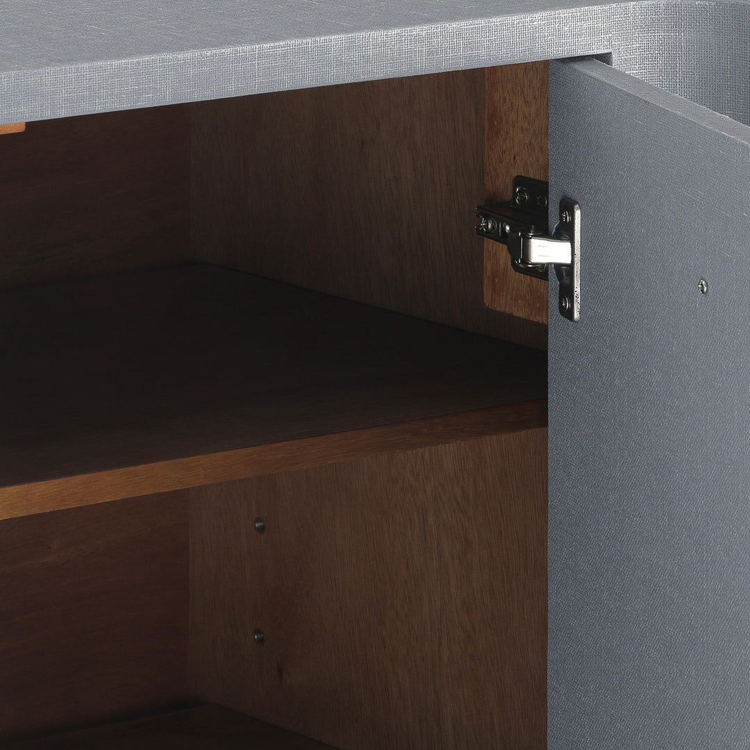 Audrey 3-Drawer &amp; 2-Door Washed Winter Gray