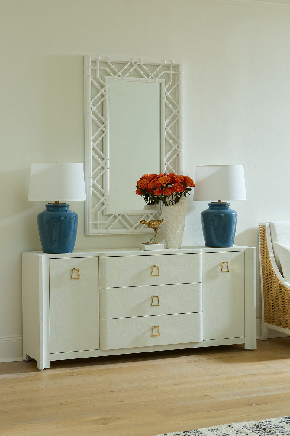 Audrey 3-Drawer &amp; 2-Door Cabinet Cream