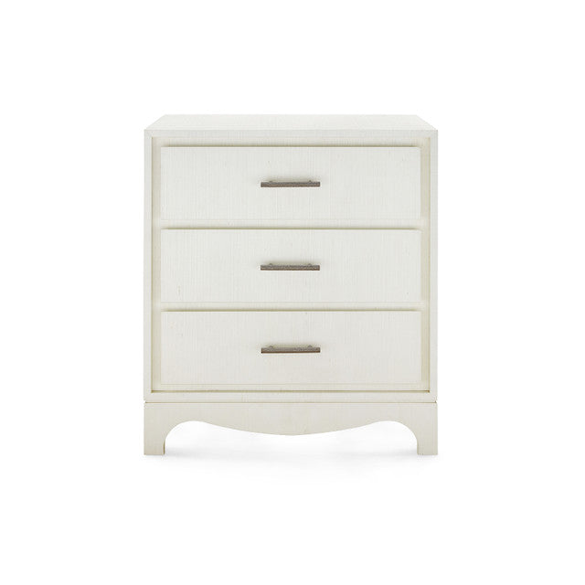 Barrett 3-Drawer Side Table Sand White