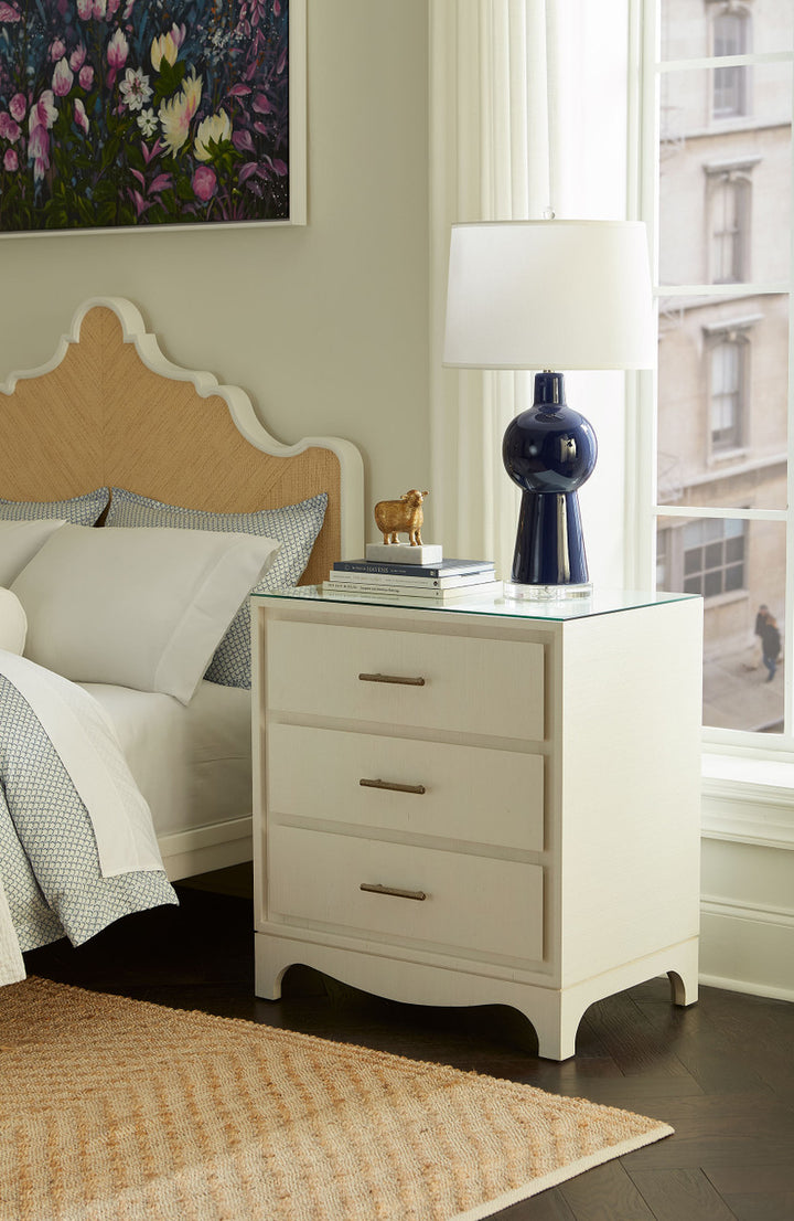 Barrett 3-Drawer Side Table Sand White